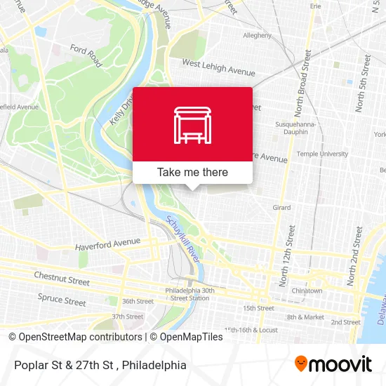 Poplar St & 27th St map
