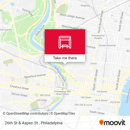 26th St & Aspen St map