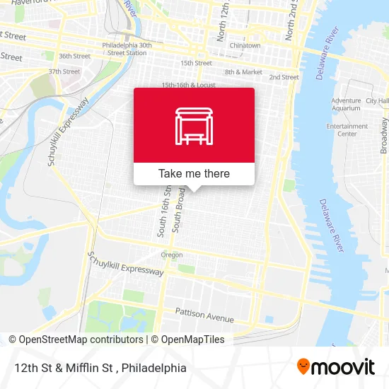 12th St & Mifflin St map