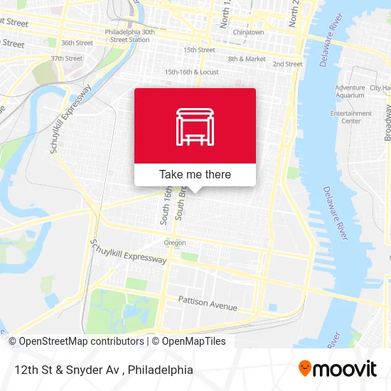 12th St & Snyder Av map