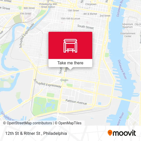 12th St & Ritner St map