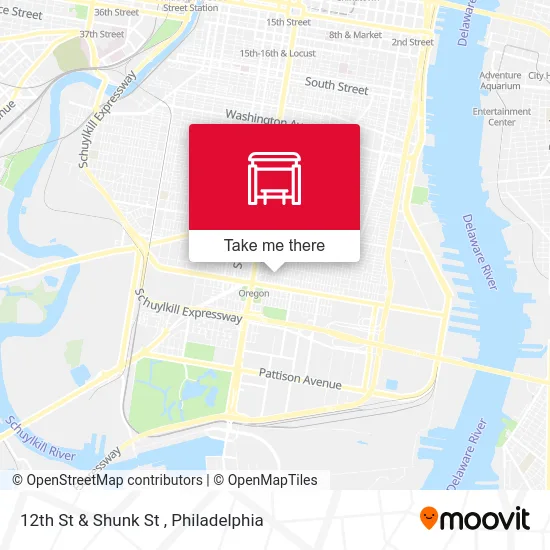 12th St & Shunk St map