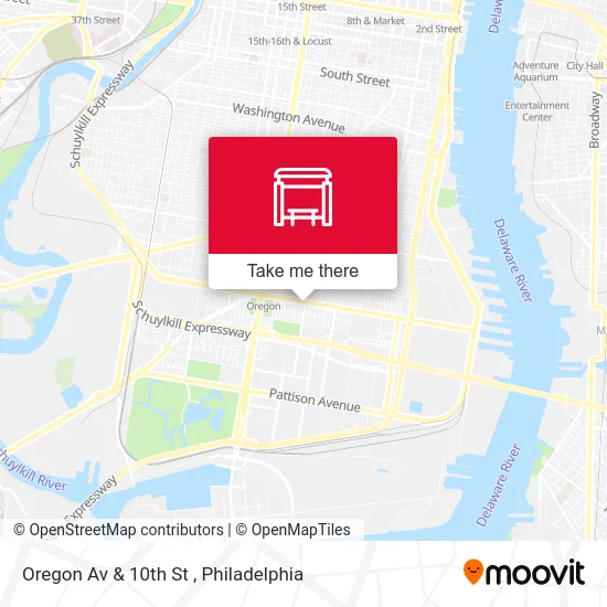 Oregon Av & 10th St map