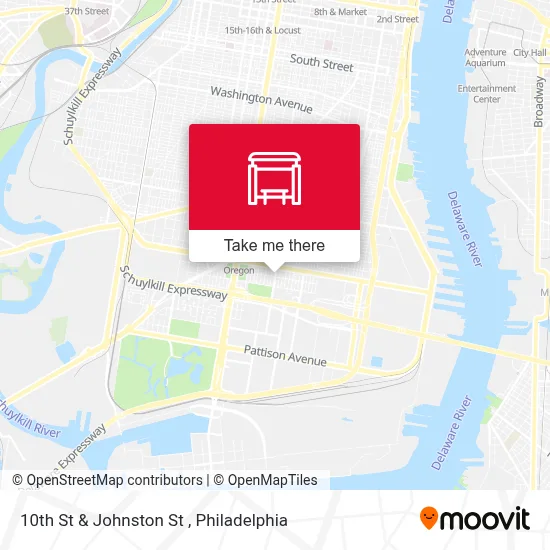 10th St & Johnston St map