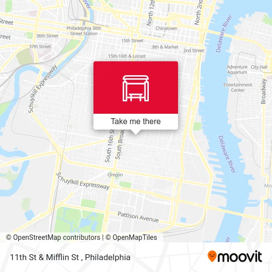 11th St & Mifflin St map
