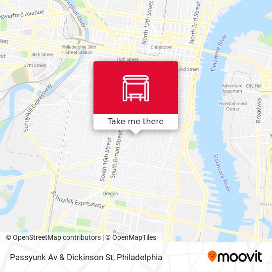 Mapa de Passyunk Av & Dickinson St