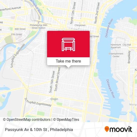 Passyunk Av & 10th St map