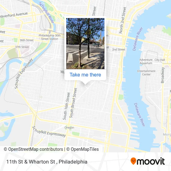 11th St & Wharton St map