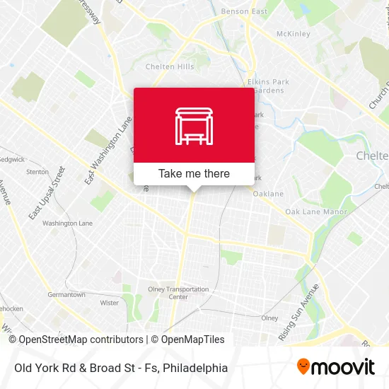 Old York Rd & Broad St - Fs map