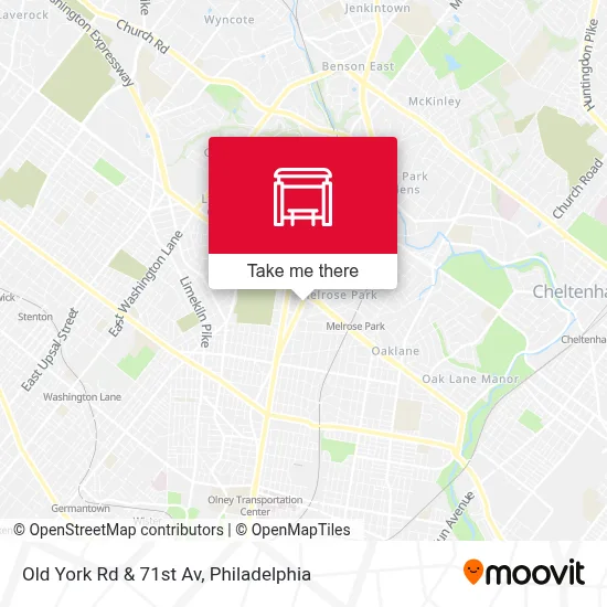 Old York Rd & 71st Av map