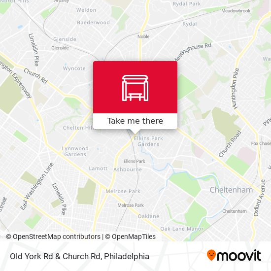 Old York Rd & Church Rd map