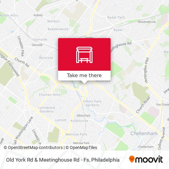 Mapa de Old York Rd & Meetinghouse Rd - Fs