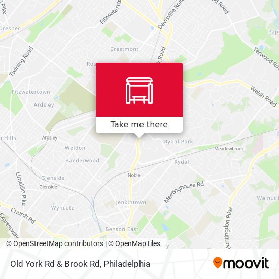 Mapa de Old York Rd & Brook Rd