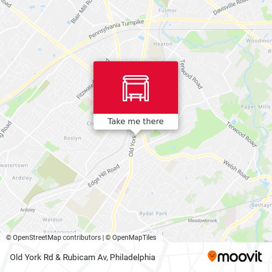 Mapa de Old York Rd & Rubicam Av