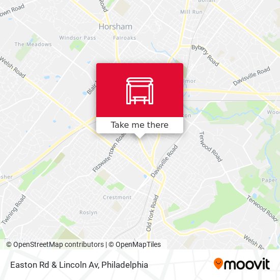 Mapa de Easton Rd & Lincoln Av
