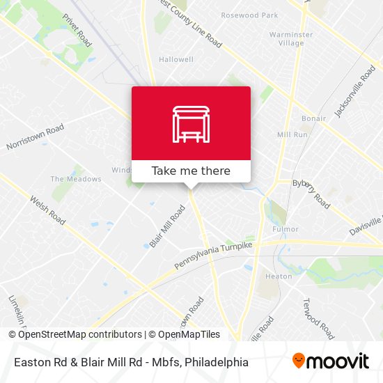 Easton Rd & Blair Mill Rd - Mbfs map