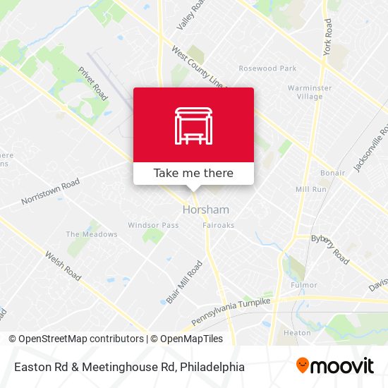 Easton Rd & Meetinghouse Rd map
