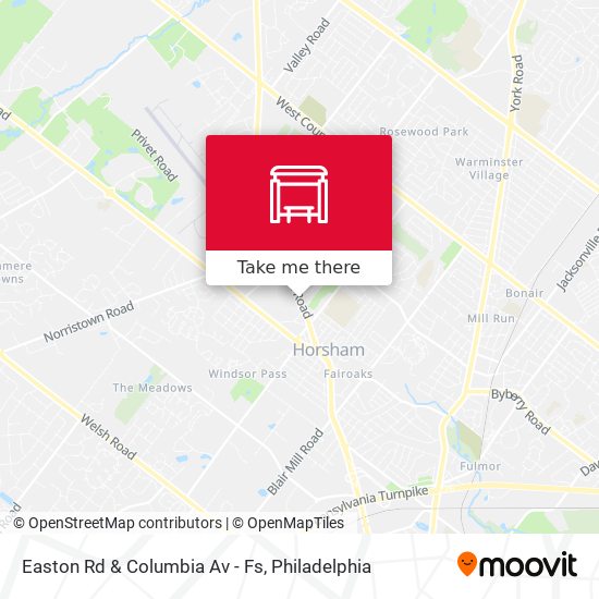 Easton Rd & Columbia Av - Fs map