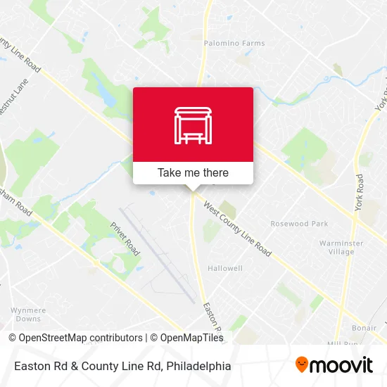 Easton Rd & County Line Rd map