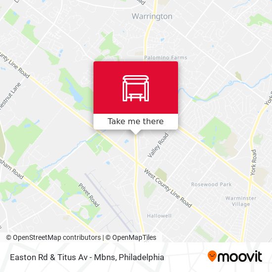Easton Rd & Titus Av - Mbns map
