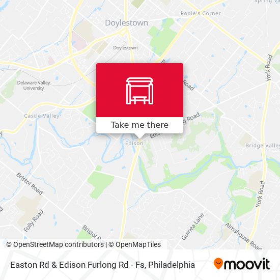 Easton Rd & Edison Furlong Rd - Fs map