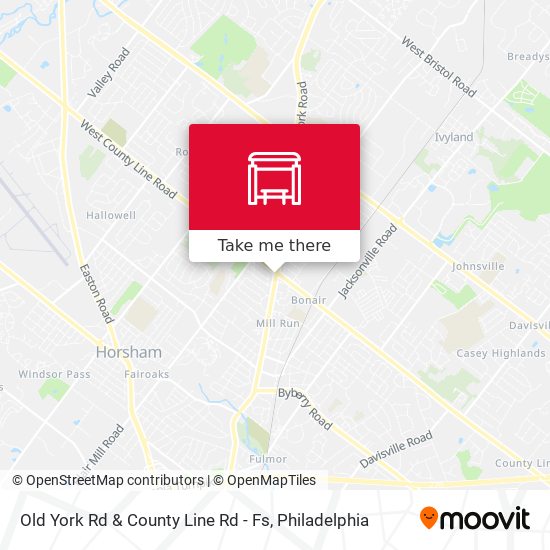 Mapa de Old York Rd & County Line Rd - Fs