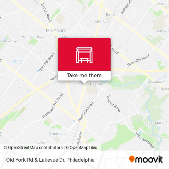 Old York Rd & Lakevue Dr map