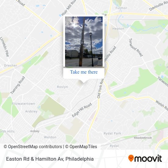 Easton Rd & Hamilton Av map