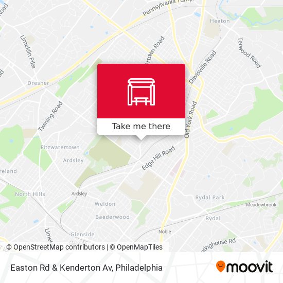 Easton Rd & Kenderton Av map