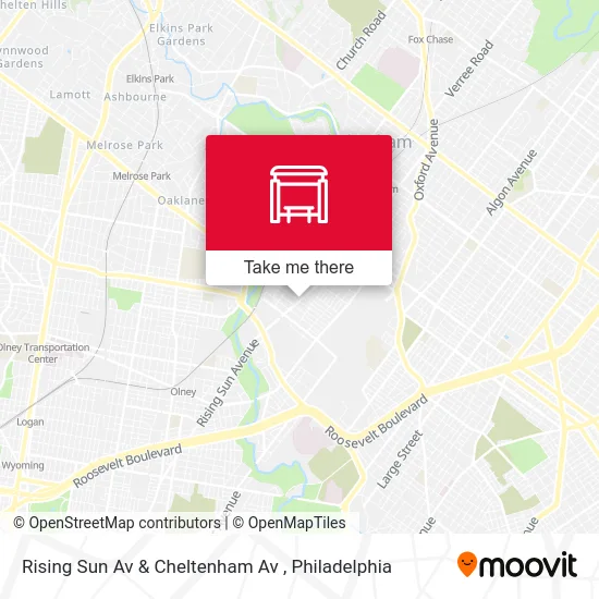 Mapa de Rising Sun Av & Cheltenham Av