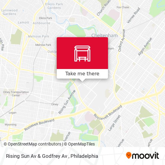 Rising Sun Av & Godfrey Av map