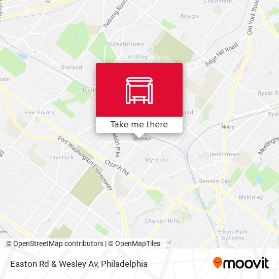 Mapa de Easton Rd & Wesley Av