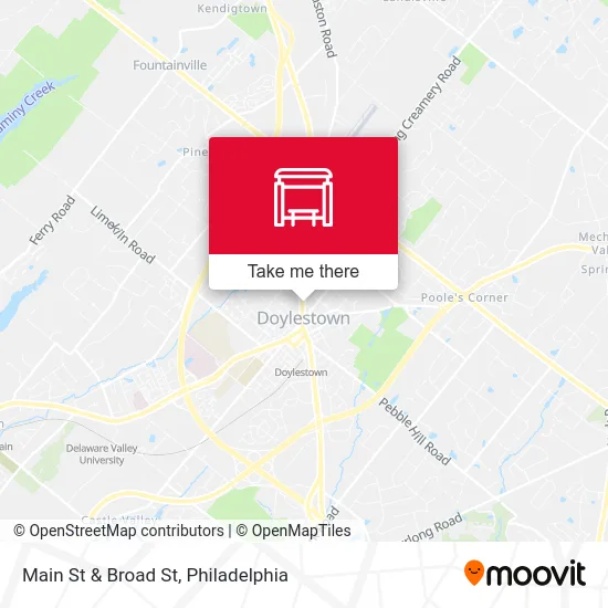 Main St & Broad St map