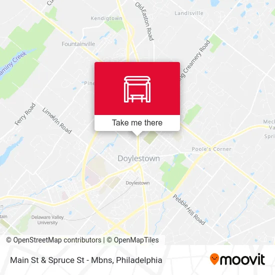 Main St & Spruce St - Mbns map