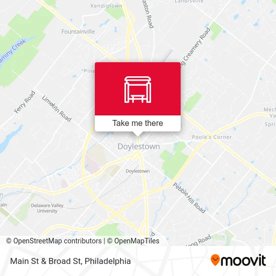 Main St & Broad St map