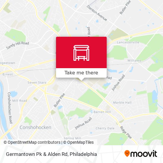 Germantown Pk & Alden Rd map
