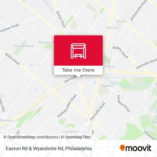 Easton Rd & Wyandotte Rd map