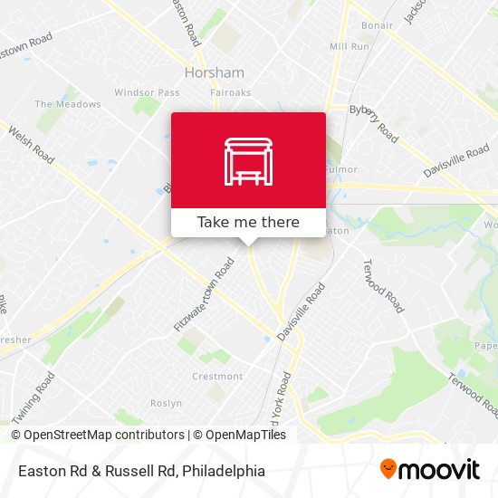 Easton Rd & Russell Rd map