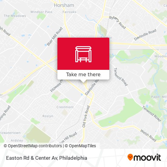 Easton Rd & Center Av map