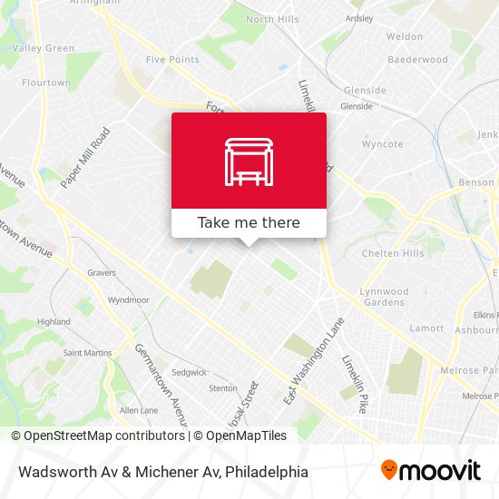 Mapa de Wadsworth Av & Michener Av