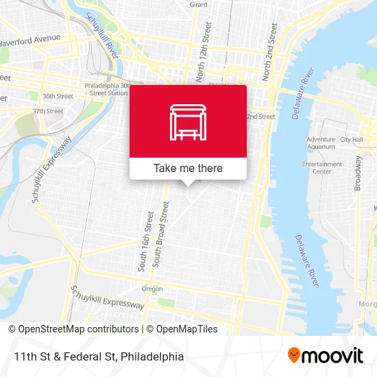 11th St & Federal St map
