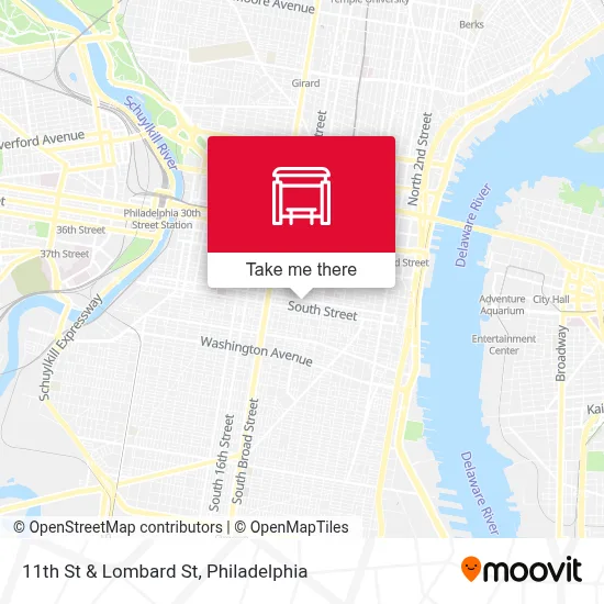 11th St & Lombard St map