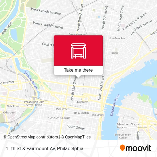 11th St & Fairmount Av map