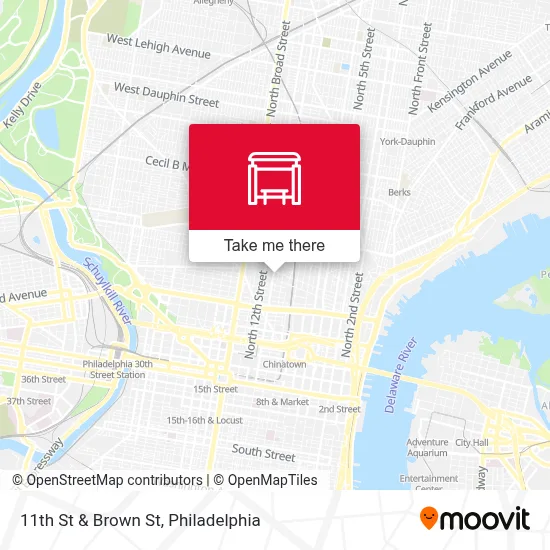 11th St & Brown St map
