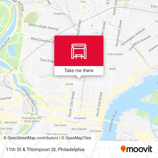 11th St & Thompson St map
