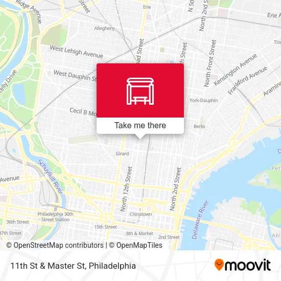 11th St & Master St map