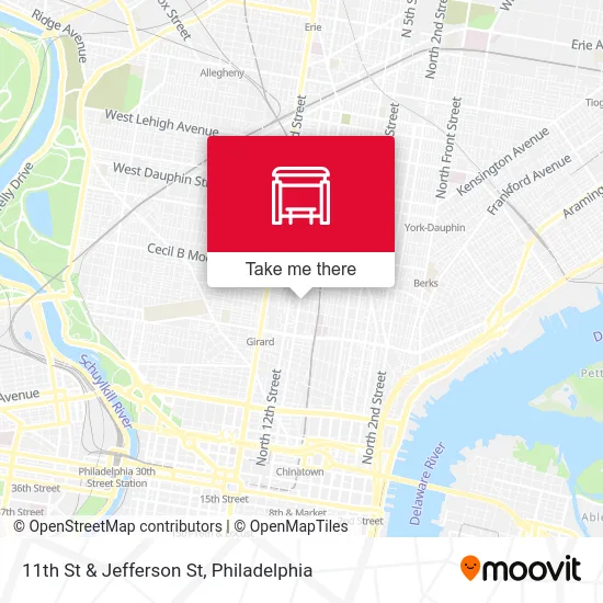 11th St & Jefferson St map