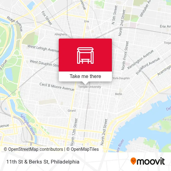 11th St & Berks St map