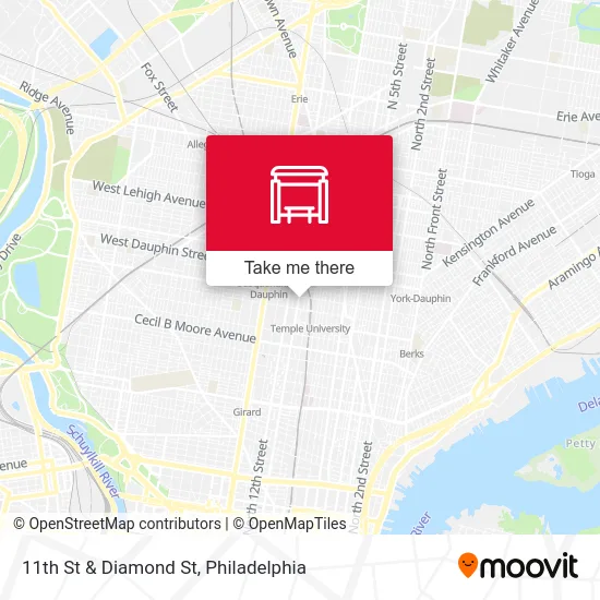 11th St & Diamond St map