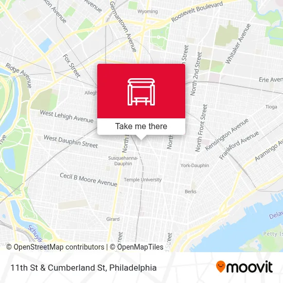 11th St & Cumberland St map
